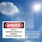Signmission Safety Grounds Installed Remove Before Energizing Danger Sign, Vinyl Decal, 14in x 10in, 2PK OS-2PACK-DS-D-1014-L-2295 - alternate 5